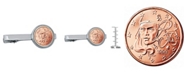 American Coin Treasures French 2 Euro Bar Coin Tie Clip